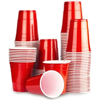 MBP My Beer Pong 50 Red Cups (16 oz 473ml) – Lebensmittelecht & Wiederverwendbar - Sehr Stabil & Spülmaschinenfest