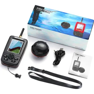 100M Kabellos LCD Fischfinder Wiederaufladbar Sonar-Sensor Dot Intelligenter Fischfinderfür Köderboot