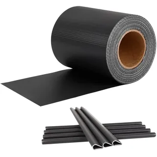 FIVMEN Sichtschutzstreifen PVC Zaun Sichtschutz 65m x 19cm Zaunfolie, mit Clips Blickdicht Anti-UV Sichtschutzfoile, für Doppelstabmattenzaun Stabmattenzaun Gartenzaun Sichtschutz (Anthrazit)