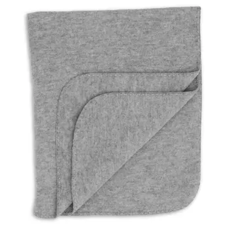 Engel Baby-Decke mit Muschelkante 80 x 100 cm grau