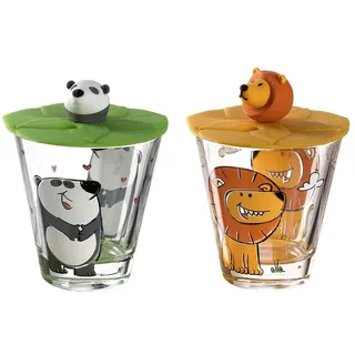 LEONARDO Bambini Kinderbecher mit Deckel 0,215 l 2 St.