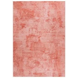 Mazovia Designteppich Modern Teppich Wohnzimmerteppich Abstrakt Vintage Apricot, 140 x 200 cm, Fußbodenheizung, Allergiker geeignet, Rutschfest rosa 140 x 200 cm