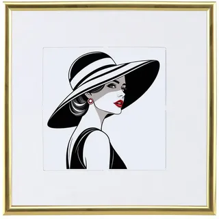 IDEAL TREND New Lifestyle Kunststoff Bilderrahmen quadratisch Foto Rahmen Picture Frame Collage: Farbe: Gold | Format: 20x20