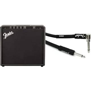 Fender Mustang LT25 Gitarren-Kombination, 25w & Kabel Professional Series, 3m bk Angled