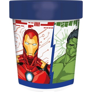 TataWay in viaggio si cresce Marvel Kinderbecher Avengers Iron Man Hulk Captain America Captain Marvel 260 ml mit rutschfester Unterseite