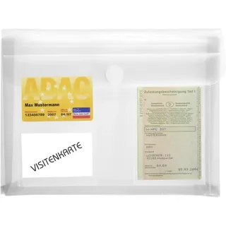 Autotasche mit Zwickel "CAR", drei transparente Taschen, farblos transparent