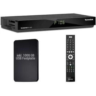 TechniSat TECHNISTAR K4 ISIO Quattro Tuner Kabelreceiver + 1000GB USB Festplatte