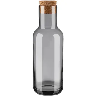 blomus Wasserkaraffe -FUUMI- | Karaffe aus mundgeblasenem Glas 1 Liter | Farbe Smoke | Glaskaraffe für Wasser, Saft & Kaltgetränke | elegantes Serviergefäß | 10B x 28H cm