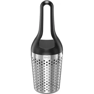 RÖSLE Kräuterdusche mit Wiegemesser, Schneider zum Waschen und Zerkleinern von Kräutern, Edelstahl 18/10, Polypropylen, spülmaschinengeeignet, Schwarz/Silbern