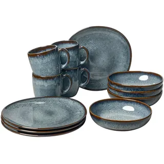 Villeroy & Boch Lave gris Kaffeeservice 12-tlg. dunkelgrau