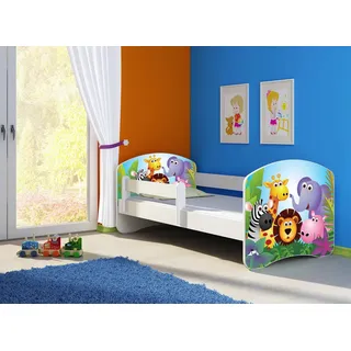 Clamaro Kinderbett (Kinderbett, Babybett 70x140, 80x160, 80x180cm Juniorbett, Kind, Motiv, Schublade CLAMARO)