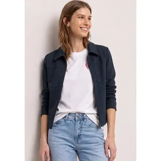 STREET ONE Jacke mit Zipper und Brusttaschen - Blau