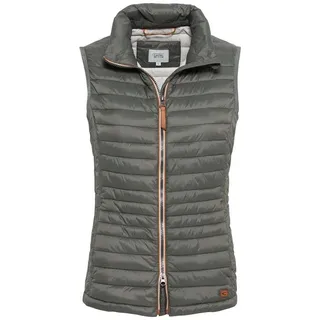 CAMEL ACTIVE Damen kurze leichte Steppweste mit elastischen Bündchen Khaki womenswear-48