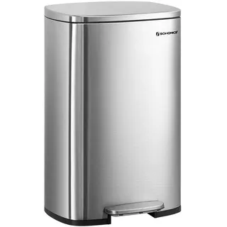 Songmics Mülleimer 50 l Silber