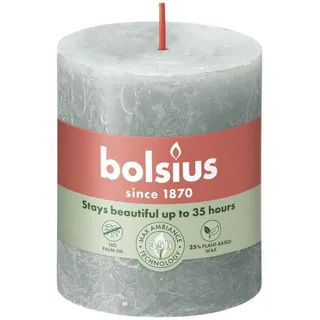 Bolsius Rustik Stumpenkerze 80 x 68 mm Jade Grün