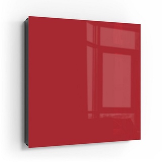 DEQORI Schlüsselkasten 'Unifarben - Rot', Glas Schlüsselbox modern magnetisch beschreibbar schwarz
