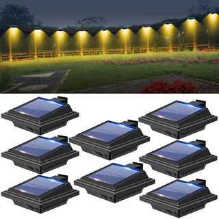 BILLION DUO Dachrinnen Solarleuchte für den Außenbereich, Solarlampen für Außen Garten, Wasserdichte 40 LEDs Zaunbeleuchtung, Solar Wandlampe Solarlicht für Garage, Terrase