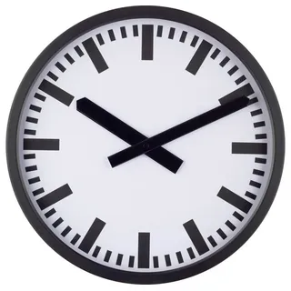 EUROTIME Funk Wanduhr 35 cm 59540-05 schwarz