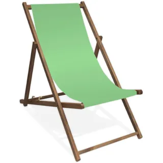 MultiBrands Liegestuhl, Holz, Mint ohne Armlehne mit dunkelbrauner Lasur, klappbar
