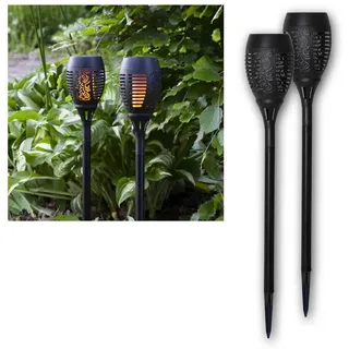 STAR Wegeleuchte Solar 2er Set schwarz  wetterfest IP44