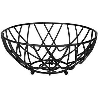 JUSTINUS Brotkorb LifeStyle Ø 30 cm Edelstahl Schwarz