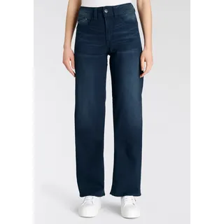 Weite Jeans HERRLICHER "Gila Sailor long" Gr. 30, Länge 32, blau (dark blue) Damen Jeans Weite