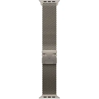 Apple Watch Ultra Milanaise Armband 49 mm Titan Natur M