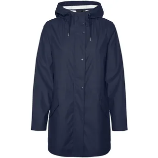 VERO MODA Damen Regenjacke VMShadysofine wasserabweisender Kapuzen-Parka 10257666 navy blazer S - S
