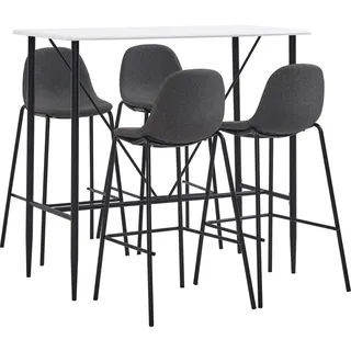 vidaXL Bar-Set 5-tlg. Stoff  Dunkelgrau