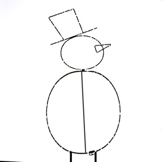 MARELIDA LED Gartenstecker Schneemann Silhouette 250LED H: 77cm Weihnachtsdeko Gartendeko