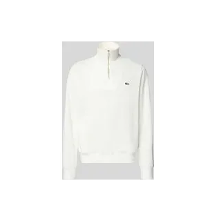 Regular Fit Troyer aus reiner Baumwolle, Offwhite, L