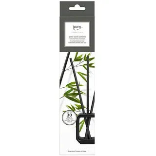 Ipuro Essentials Raumduft Scented Stick Set  (Black Bamboo, Black)