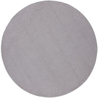 Runder Teddy-Teppich aus Polyester - 200 x 200 - Grau