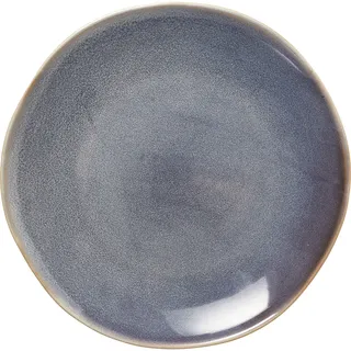 Edles Speiseteller 4er-Set aus robustem Steinzeug, Blau - Elegante Essteller für Hauptspeisen & Snacks. Perfekt für den modernen Esstisch!