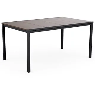 KETER Porto Gartentisch 160 x 95 x 75 cm Schwarz/Braun