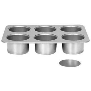 Patisse Mini 6 Kuchenformen mit herausnehmbarem Boden 8 cm