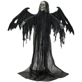 Europalms Halloween Schwarzer Engel 175 cm Schwarz