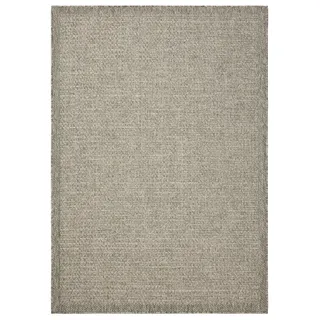 benuta Basic In- & Outdoor Teppich Wohnzimmer Iowa - Dunkelgrau 200x300 cm - Boho Jute-Look wetterfest für Balkon, Terrasse - Schlafzimmer, Küche... - Dunkelgrau