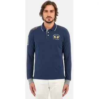 La Martina Poloshirt Shirt Langarm-Poloshirt regular fit Wolfe mit (1-tlg., 1) blau L (50)