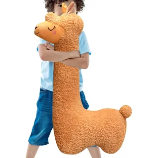 Alpaka Kuscheltier, Seitenschläferkissen Alpaka, Alpaka SeitenschläFerkissen, Alpaka Kissen SeitenschläFer, Alpaka PlüSchtier Groß, Long Neck Plüschtier Sofakissen Kissen 75 Cm/29,53 Zoll Hoch