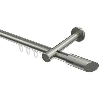 GARDINENSTANGE INNENLAUF Prestige Verano 260 cm (geteilt in 2 x 130 cm), 1-läufig, 20 mm Ø Edelstahl-Optik