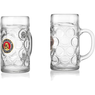 Ritzenhoff & Breker Paulaner Maßkrug, Bierglas, Bierkrug, Humpen, Glaskrug, Glas, 1 L, 684766, 1 Stück