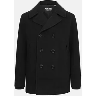 Schott NYC Caban Schwarz Pea Coat Jacke
