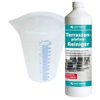 HOTREGA Terrassenplatten-Reiniger 1 L, Messbecher 1 L SET