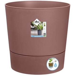 elho Greensense Aqua Care Rund 43 mit Integrierte Wasserspeicher - Blumentopf für Innen & Außen - 100% Recyceltem Plastik - Ø 43.0 x H 42.5 cm - Braun/Lehmbraun