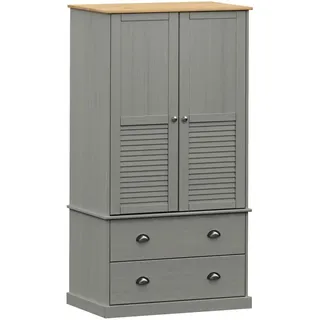 vidaXL Kleiderschrank VIGO 90 x 176 x 55 cm Grau