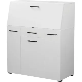 OTTO home Sekretär Moid, Home-Office-Schreibtisch, viele Stauraummöglichkeiten, kompaktes & modernes Design, B. 88,5 cm weiß