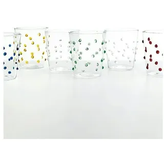 Zafferano Party Tumbler Glas 45 cl mehrfarbig Set mit 6 Glasteilen