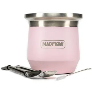 MADFLOW Yerba Mate Cup Edelstahl Mate Cup mit 2 Bombillas Ein Baum in den USA gepflanzt für jede verkaufte Einheit. Doppelwandiger vakuumisolierter Yerba Mate Kürbis. Einzigartiger Mate-Becher und
