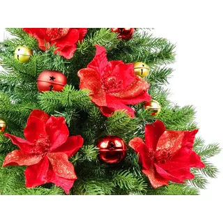 Laalu Weihnachtsbaum, Grün, Rot, Gold, Stein, Kunststoff, Tanne, Freiform, 60 cm, Dekoration, Weihnachtsdekoration, Weihnachtsbäume & Zubehör